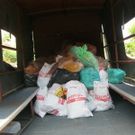 Grocery packed into church truck